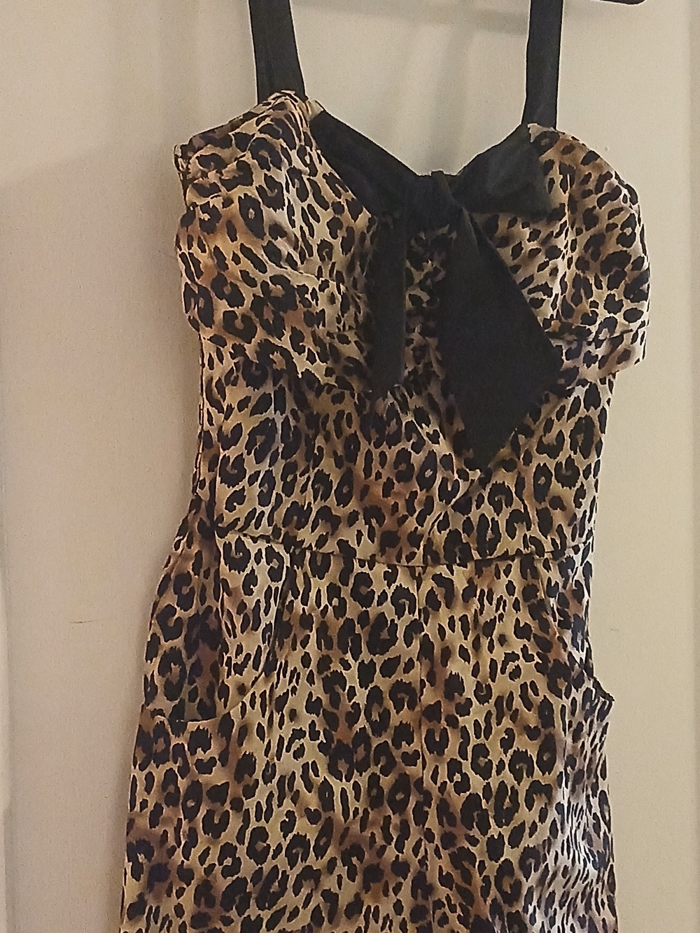 Unique Vintage Leopard Romper, NWOT, L